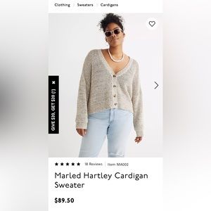 NWT Marled Hartley Cardigan Sweater